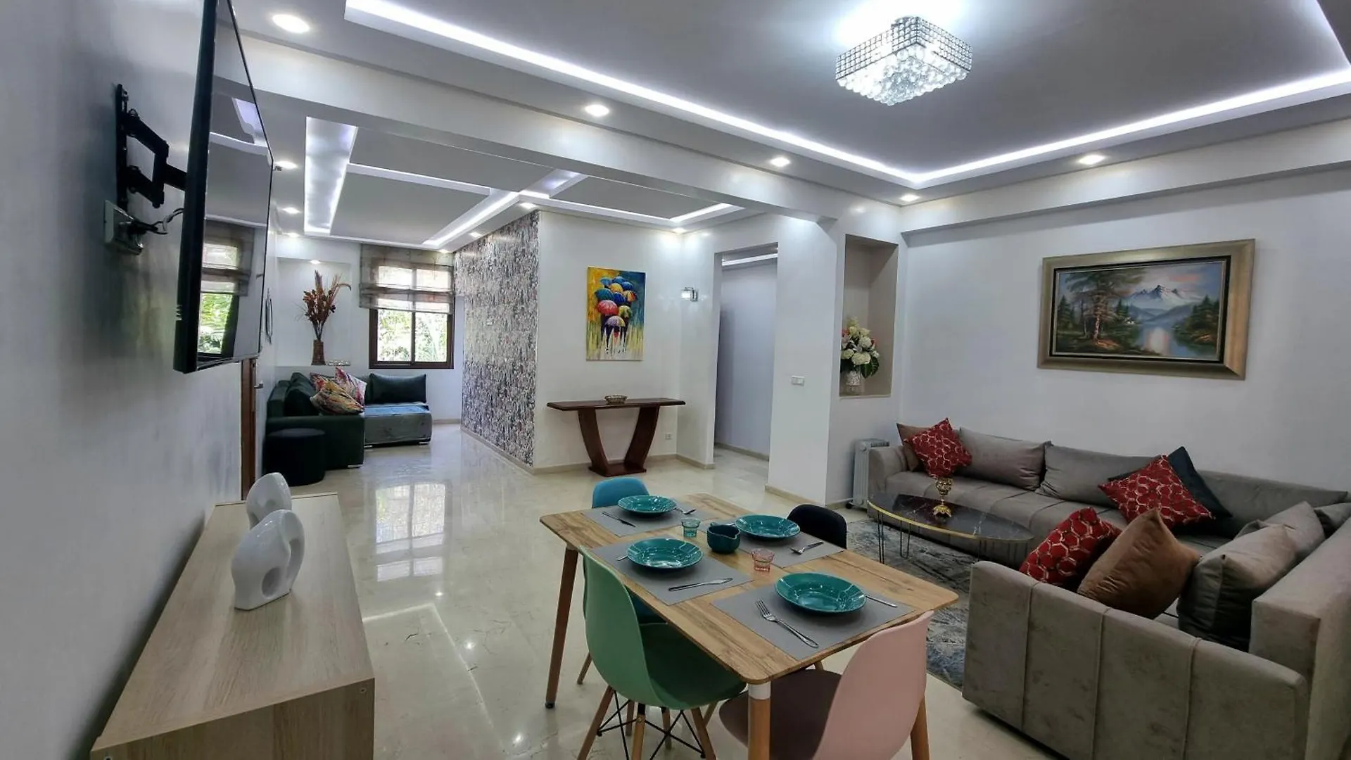 Apartment Ferienwohnung Luxury Family House With Garden View Casablanca